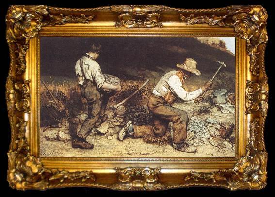 framed  Gustave Courbet The Stonebreakers, ta009-2